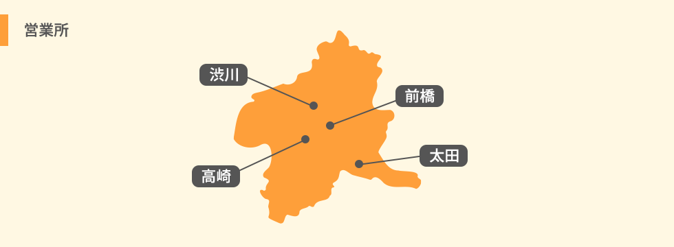 営業所　高崎・前橋・太田・渋川